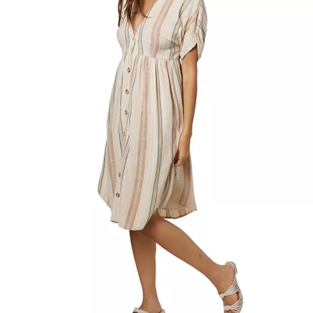 O'Neill Multicolor Striped Midi Dress